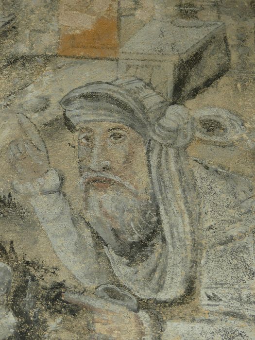 peintures monumentales de la sacristie : Scènes de l'histoire biblique de Suzanne, détail