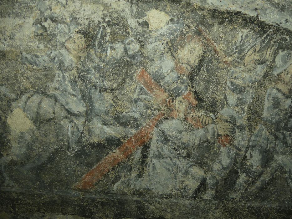 peintures monumentales de la sacristie : Scènes de l'histoire biblique de Suzanne, détail