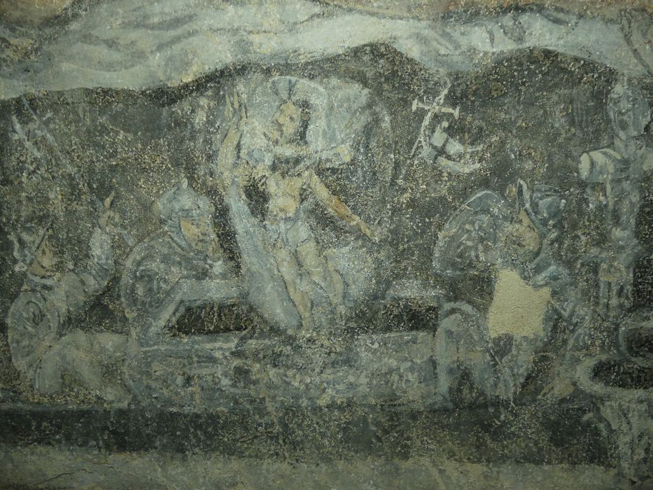 peintures monumentales de la sacristie : Scènes de l'histoire biblique de Suzanne, détail