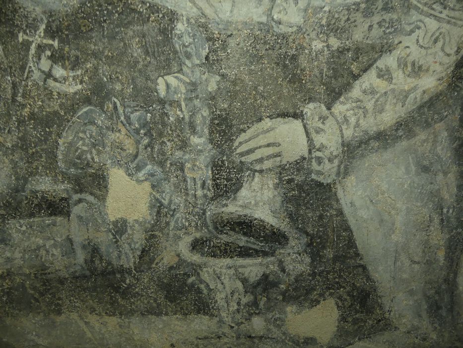 peintures monumentales de la sacristie : Scènes de l'histoire biblique de Suzanne, détail