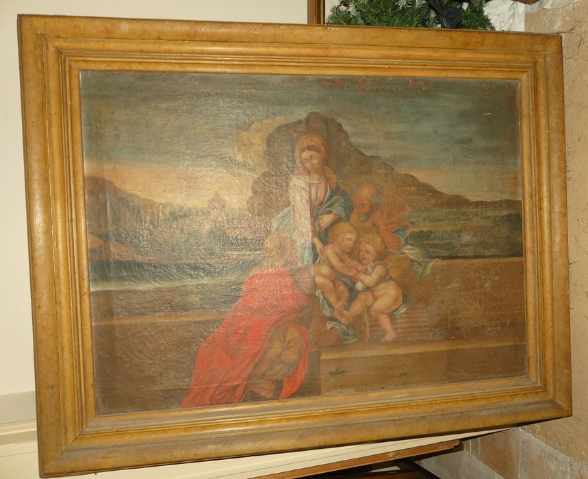 tableau : Jésus et saint Jean-Baptiste enfants, jouant - © Ministère de la Culture (France), Conservation des antiquités et des objets d’art d'Indre-et-Loire - Tous droits réservés