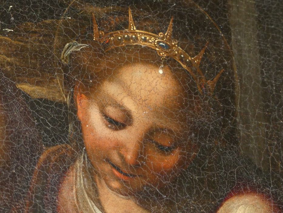 tableau : Sainte Famille avec Catherine d’Alexandrie (La), détail