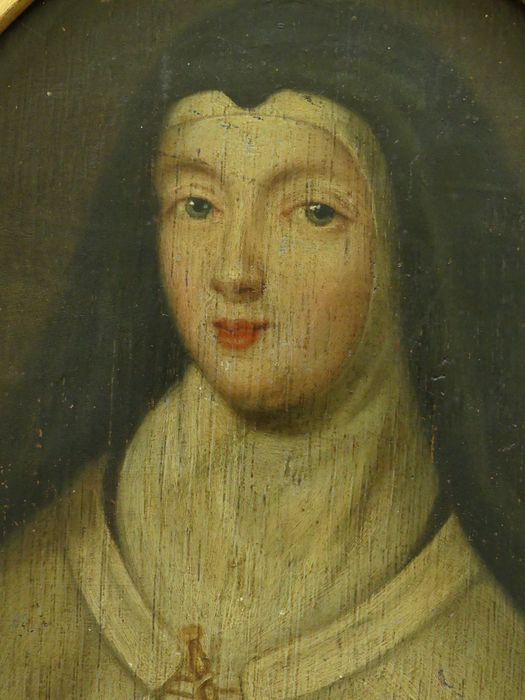 tableau : Portrait de Louise de la Vallière, vue partielle