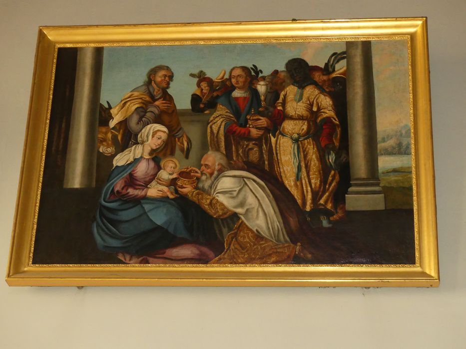 tableau : Adoration des Mages - © Ministère de la Culture (France), Conservation des antiquités et des objets d’art d'Indre-et-Loire - Tous droits réservés