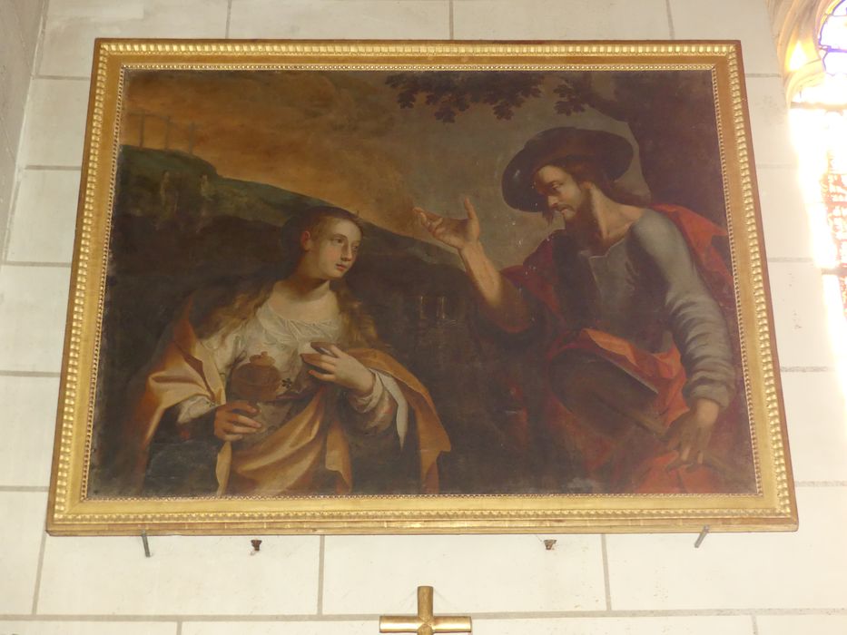 tableau : Apparition du Christ en jardinier à sainte Marie-Madeleine - © Ministère de la Culture (France), Conservation des antiquités et des objets d’art d'Indre-et-Loire - Tous droits réservés