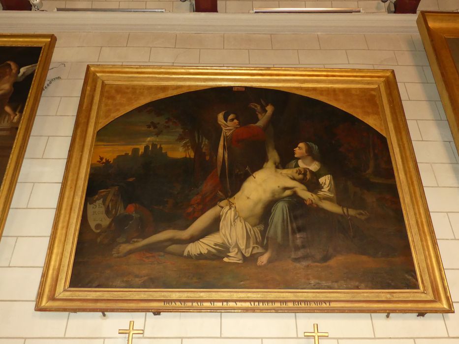 tableau : Saint Sébastien détaché par la veuve Irène et sa servante - © Ministère de la Culture (France), Conservation des antiquités et des objets d’art d'Indre-et-Loire - Tous droits réservés