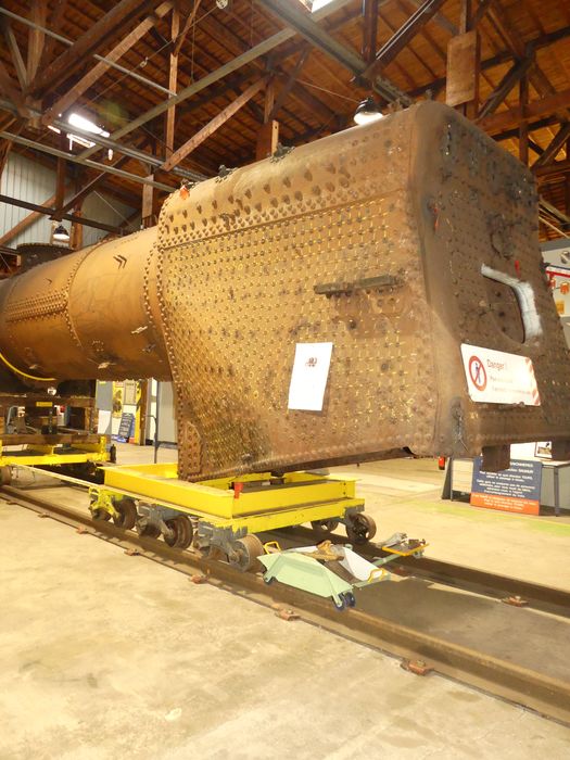 locomotive à vapeur Fives-Lille, type Pacific, à tender séparé, à voie normale, 231 E 41, vue partielle