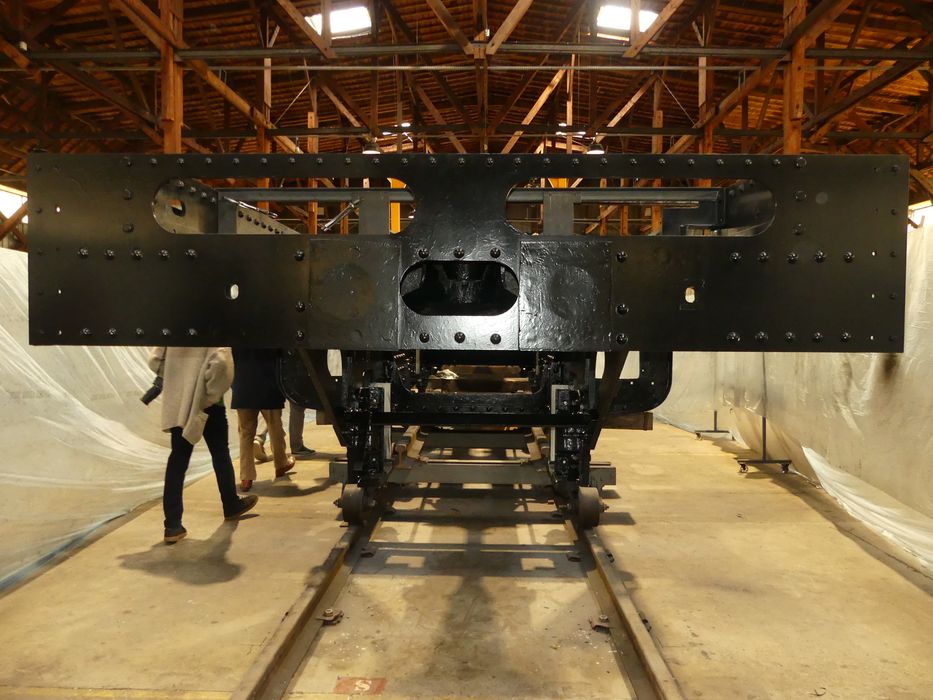 Locomotive à vapeur Fives-Lille, type Pacific, à tender séparé, à voie normale, 231 E 41, vue partielle