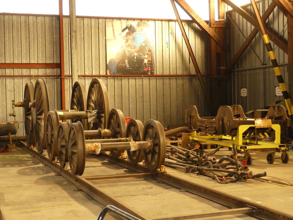 Locomotive à vapeur Fives-Lille, type Pacific, à tender séparé, à voie normale, 231 E 41, vue partielle