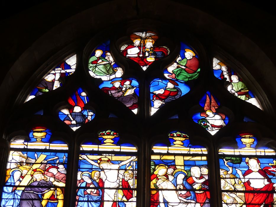 verrière : Scènes de la vie du Christ, vue partielle