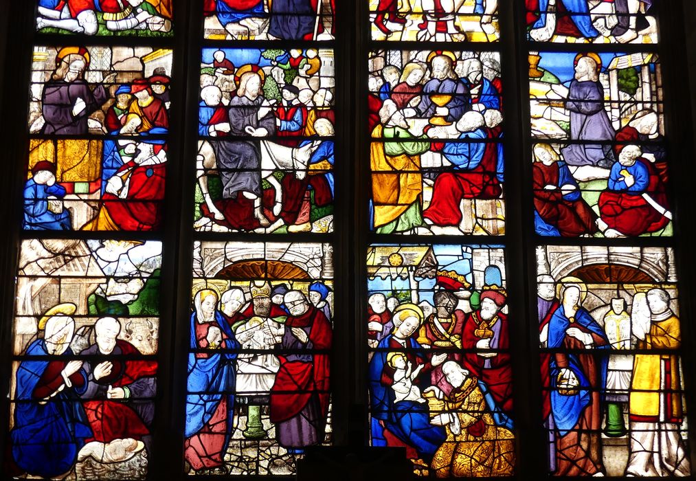 verrière : Scènes de la vie du Christ, vue partielle