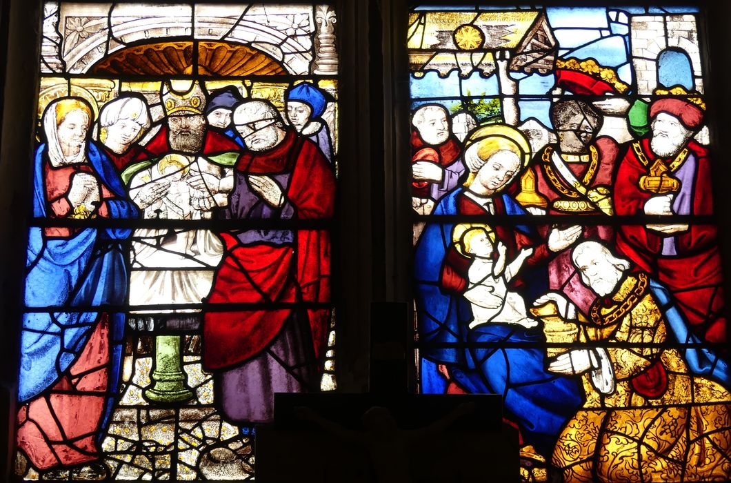 verrière : Scènes de la vie du Christ, détail