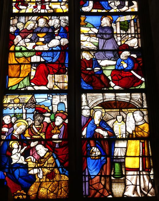 verrière : Scènes de la vie du Christ, détail
