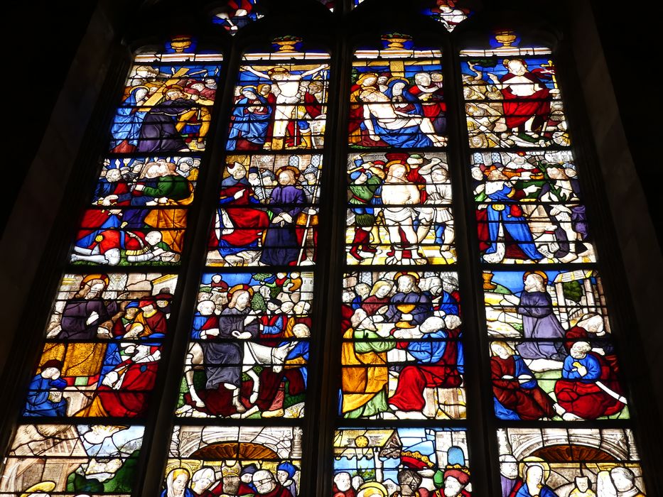 verrière : Scènes de la vie du Christ, vue partielle