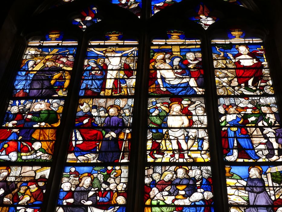 verrière : Scènes de la vie du Christ, vue partielle