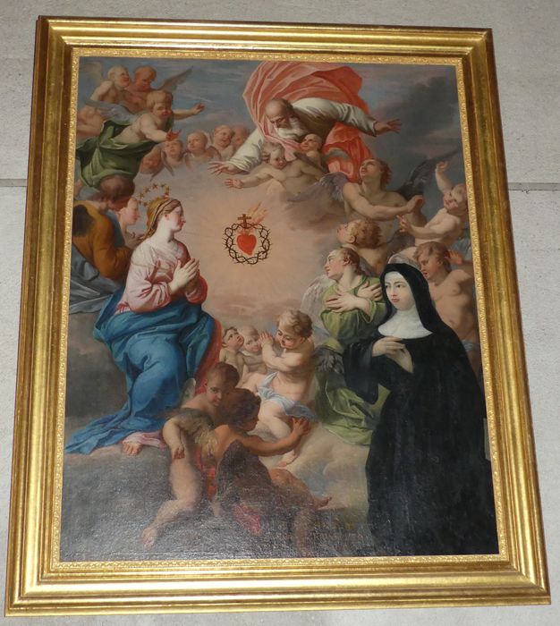 tableau : Adoration du Sacré-Coeur de Jésus - © Ministère de la Culture (France), Conservation des antiquités et des objets d’art d'Indre-et-Loire - Tous droits réservés