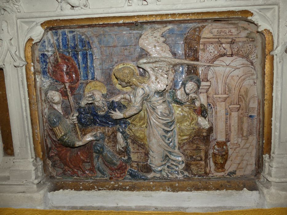 bas-relief : Délivrance de saint Pierre - © Ministère de la Culture (France), Conservation des antiquités et des objets d’art d'Indre-et-Loire - Tous droits réservés