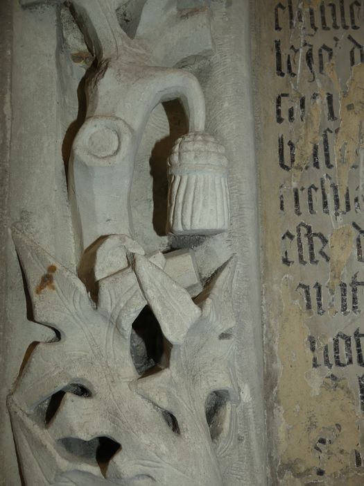plaque funéraire de Jean Papin du cadre - © Ministère de la Culture (France), Conservation des antiquités et des objets d’art d'Indre-et-Loire - Tous droits réservés