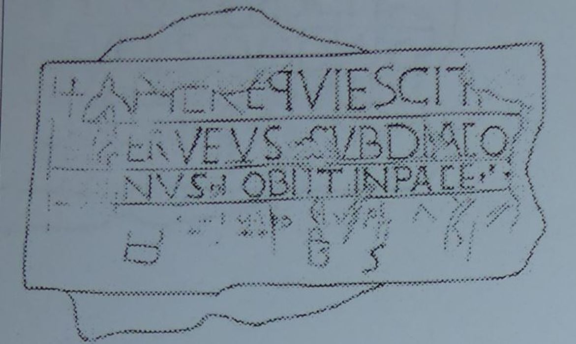 plaque commémorative d'Eryus, sous-diacre (fragment)