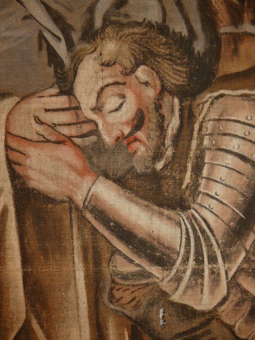 Ensemble de douze cartons et fragments de cartons de tapisserie illustrant L’Histoire de Don Quichotte