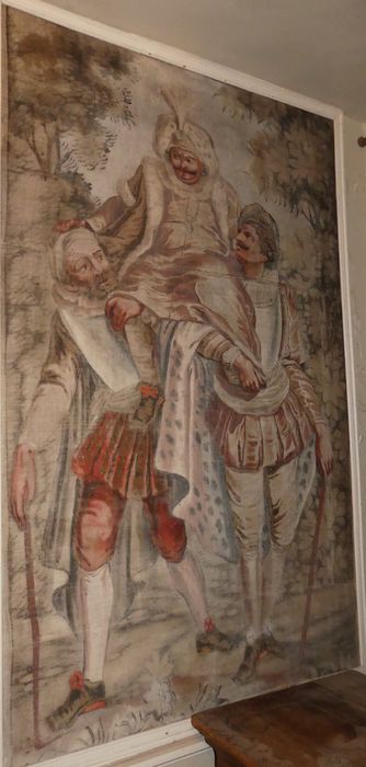 fragment de carton de tapisserie : Entrée de Sancho dans l’île de Barataria, détail