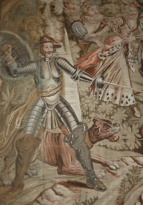 fragment de carton de tapisserie : Poltronnerie de Sancho à la chasse, détail