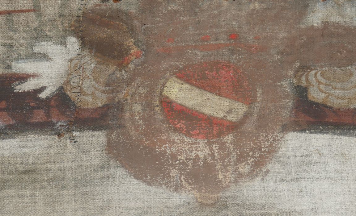 fragment de carton de tapisserie : Scène de vie paysanne, détail