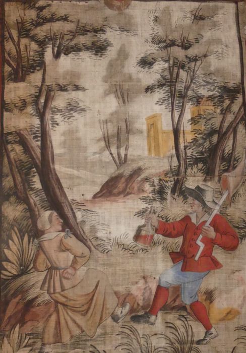 carton de tapisserie illustrant L’Histoire de Don Quichotte