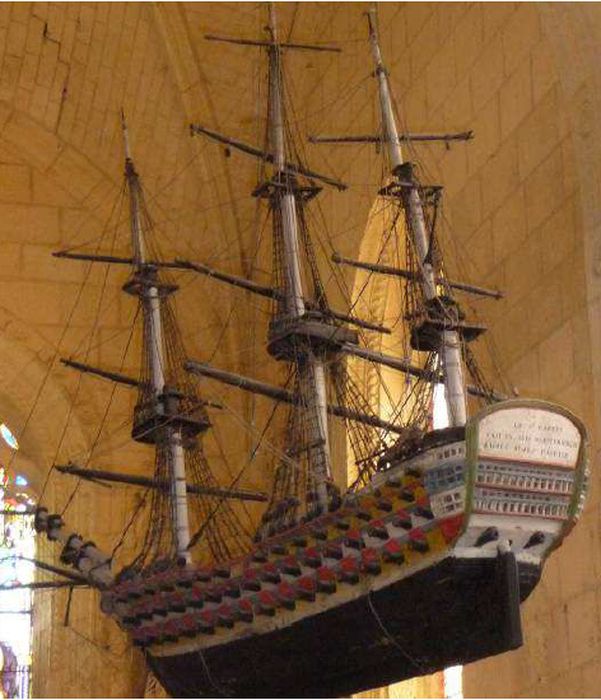 Ex-voto : maquette d'un navire, dit le Saint Martin