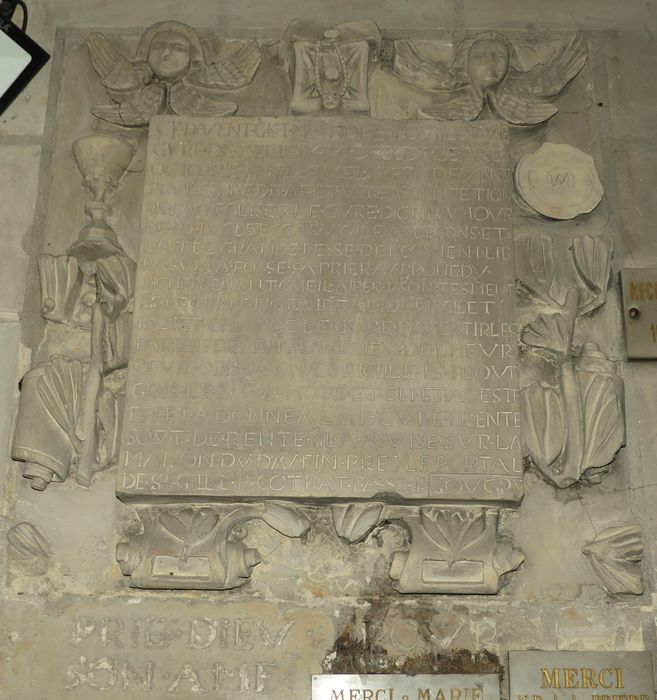plaque funéraire de Thomas Fouillon