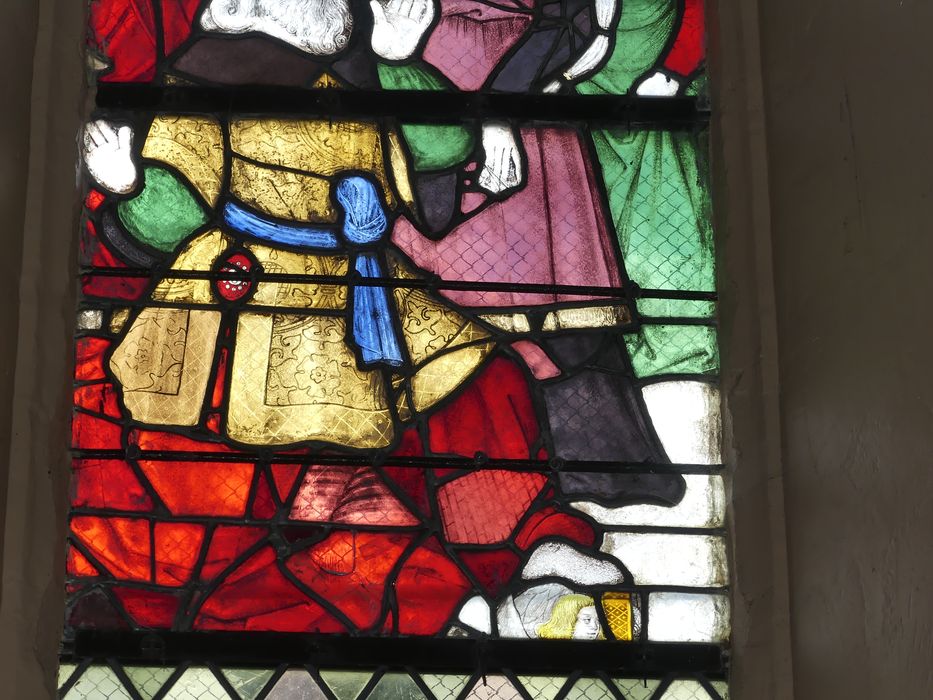 verrière : Auguste et la Sibylle de Tibur, détail