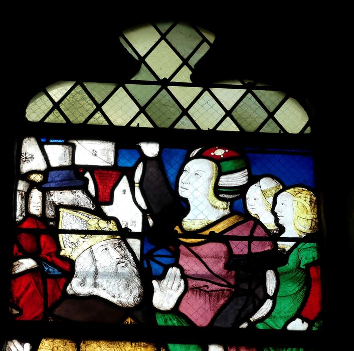 verrière : Auguste et la Sibylle de Tibur, détail