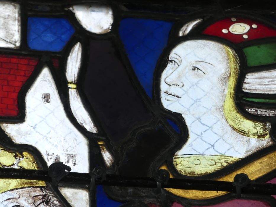verrière : Auguste et la Sibylle de Tibur, détail