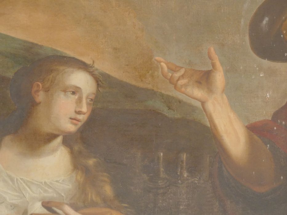 tableau : Apparition du Christ en jardinier à sainte Marie-Madeleine, détail