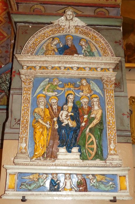 bas-relief : Couronnement de la Vierge
