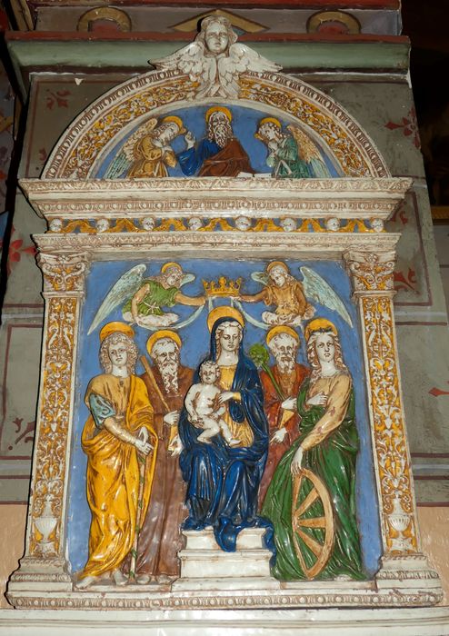 bas-relief : Couronnement de la Vierge
