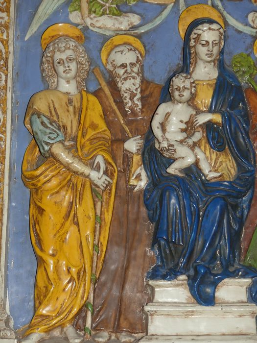 bas-relief : Couronnement de la Vierge, détail