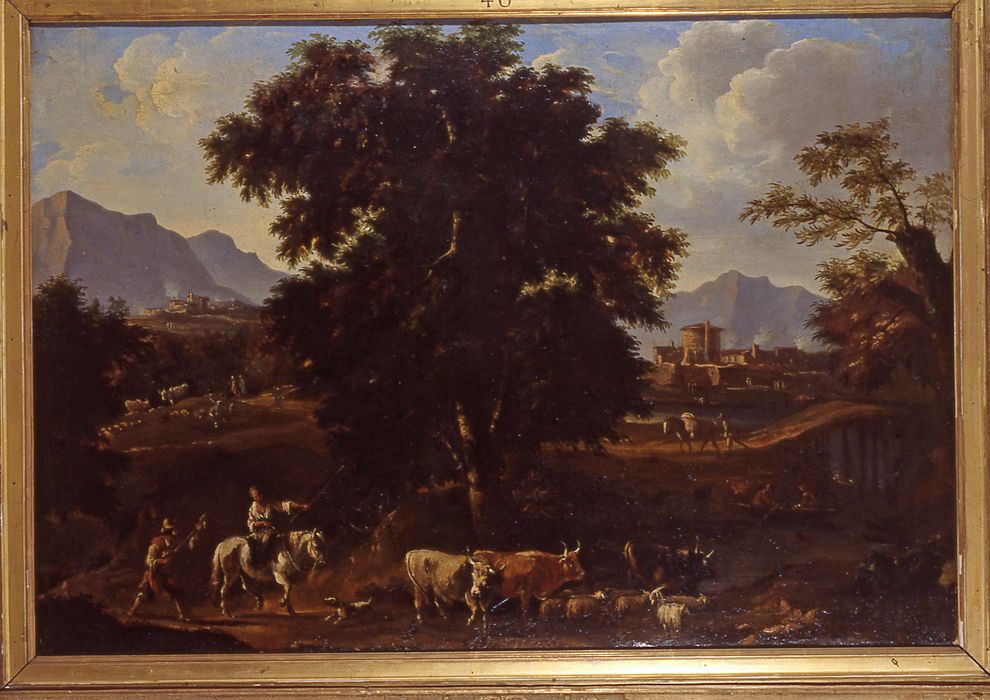 tableau : Paysage champêtre - © Ministère de la Culture (France), Conservation des antiquités et des objets de l’Isère – Tous droits réservés