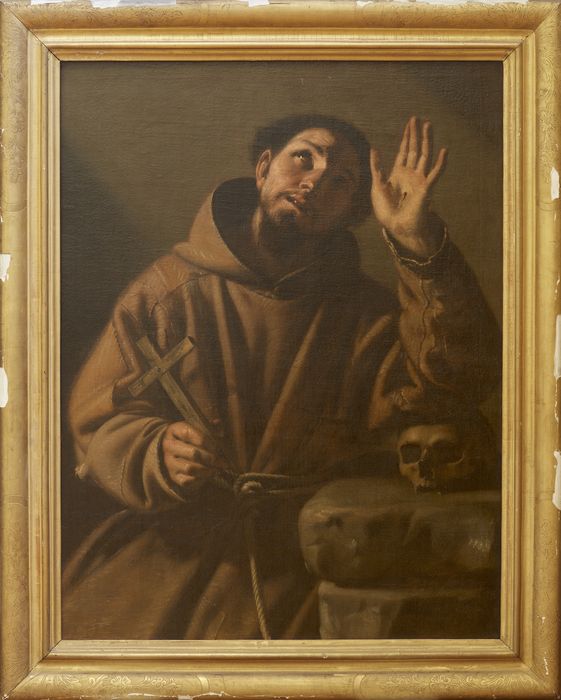 Tableau, cadre : saint François d'Assise en extase