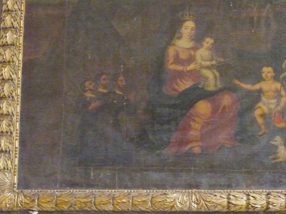 tableau, cadre : Notre-Dame de Montserrat, détail
