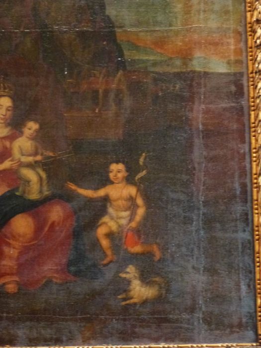tableau, cadre : Notre-Dame de Montserrat, détail