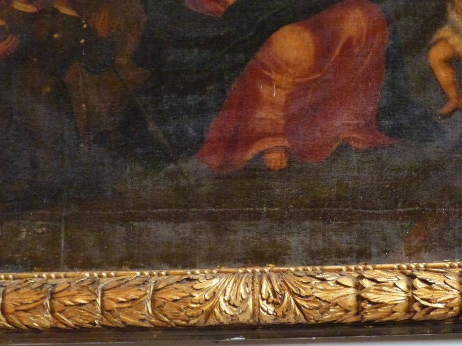 tableau, cadre : Notre-Dame de Montserrat, détail