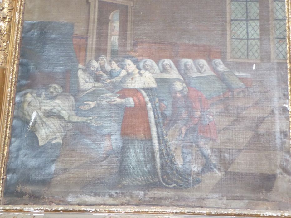 tableau : La Reine de France visitant les malades, détail