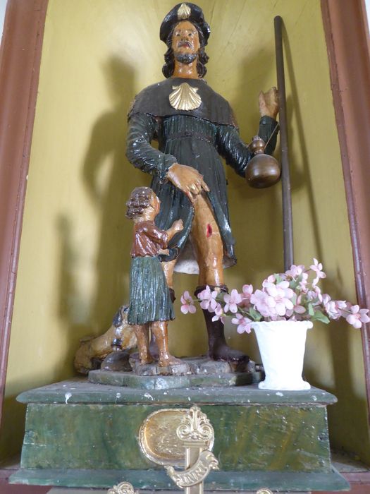 statue : saint Roch - © Ministère de la Culture (France), Conservation des antiquités et des objets d’art du Jura – Tous droits réservés