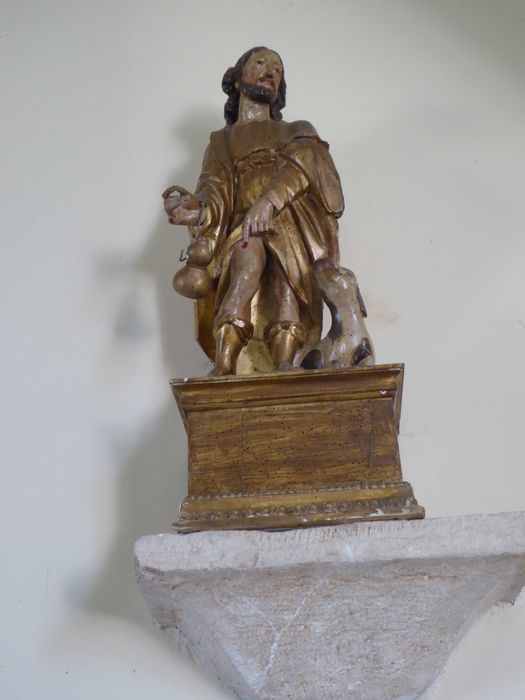 statue : saint Roch - © Ministère de la Culture (France), Conservation des antiquités et des objets d’art du Jura – Tous droits réservés