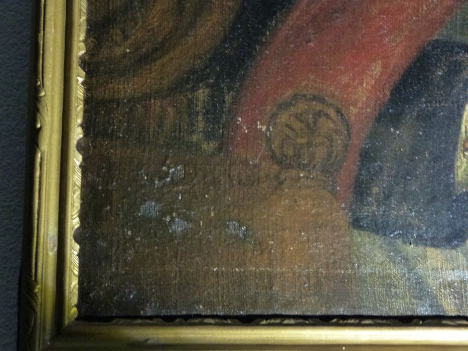 tableau : Chanoine n°1, détail - © Ministère de la Culture (France), Conservation des antiquités et des objets d’art du Jura – Tous droits réservés
