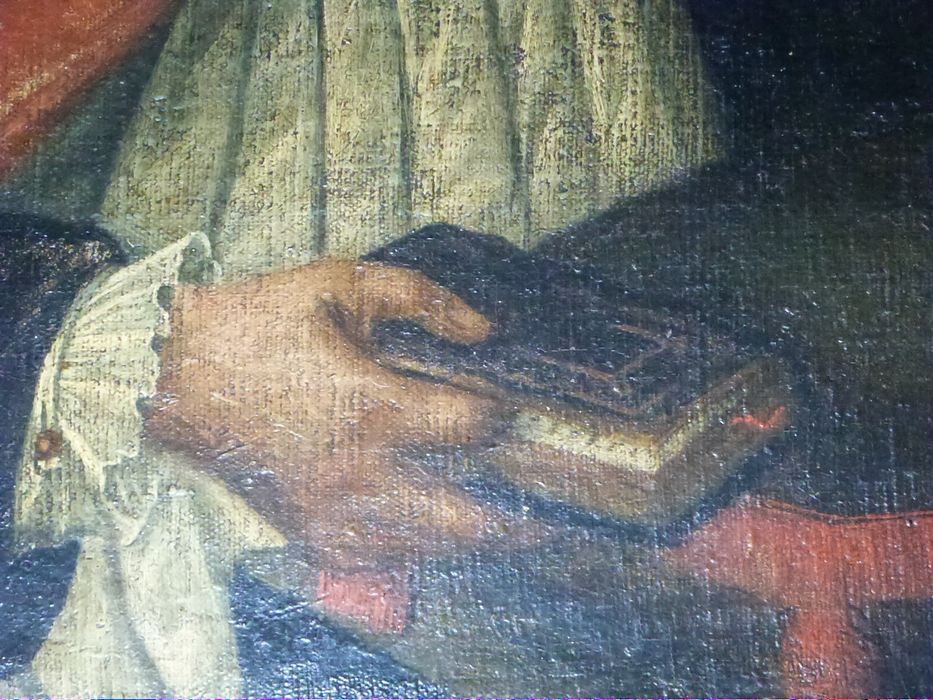 tableau : Chanoine n°1, détail - © Ministère de la Culture (France), Conservation des antiquités et des objets d’art du Jura – Tous droits réservés