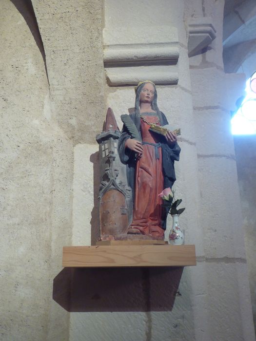 statue : Sainte Barbe - © Ministère de la Culture (France), Conservation des antiquités et des objets d’art du Jura – Tous droits réservés