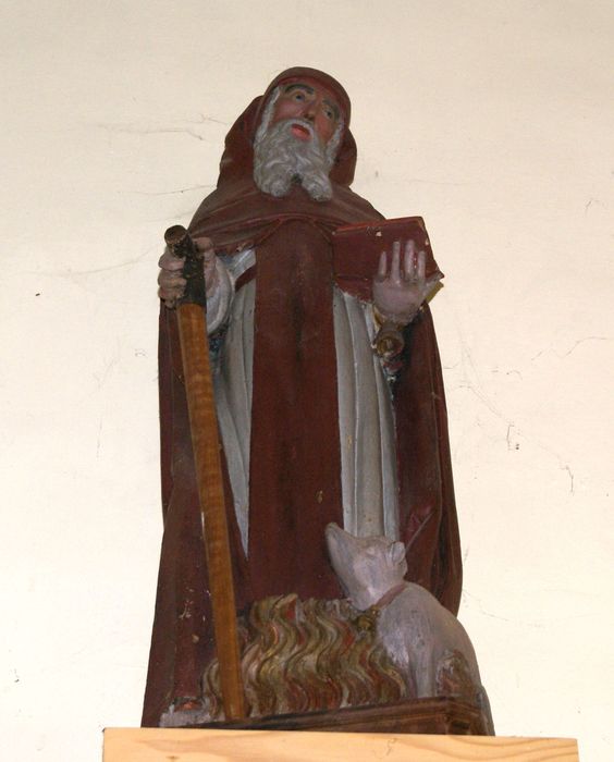 statue : Saint Antoine - © Ministère de la Culture (France), Conservation des antiquités et des objets d’art du Jura – Tous droits réservés