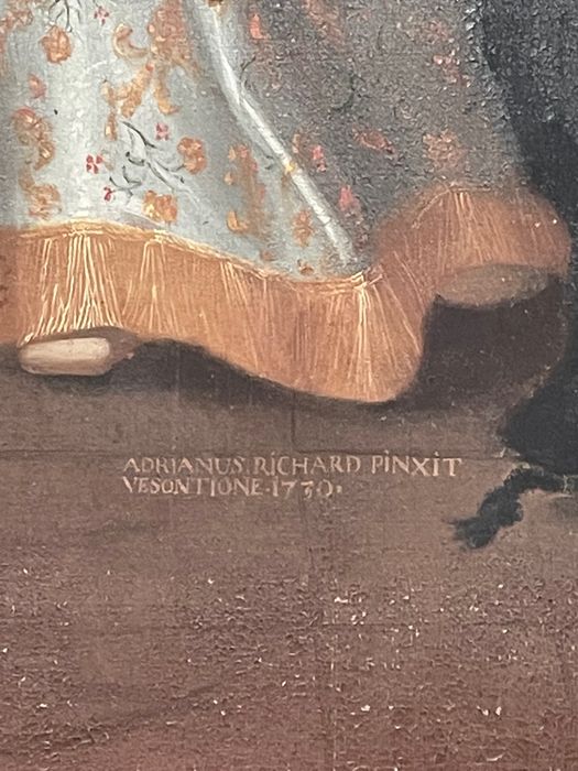 tableau : Sainte Ursule, détail de la signature